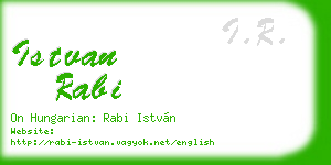 istvan rabi business card